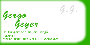 gergo geyer business card