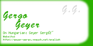 gergo geyer business card